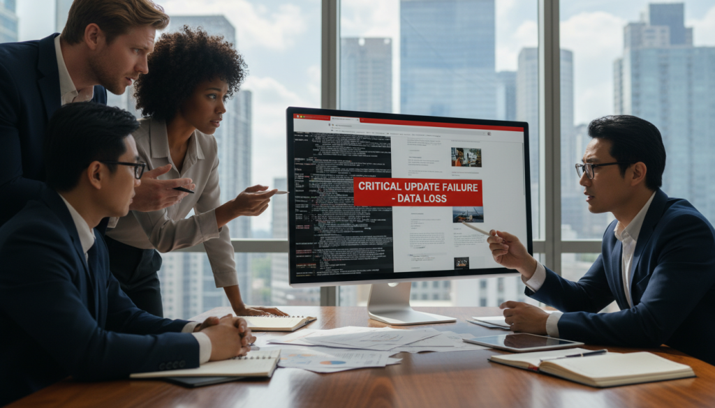 atualizações quebram sites